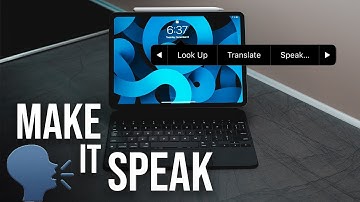 How to Make iPad Read Text Aloud (tutorial)