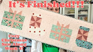 The Cozy Christmas Table Runner Sew Along: Week 4! Quilting and Binding!