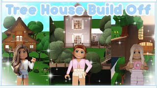 Bloxburg| Tree House Build Off with Amberry and Phoeberry!