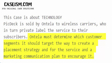 Ontela PicDeck (B): Customer Segmentation, Targeting, and Positioning Case Study Help