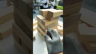 SB Short: Shark Puppet plays Jenga! #shorts Resimi