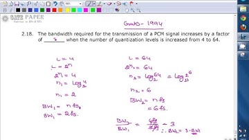GATE 1994 ECE Bandwidth required to transmit PCM signal