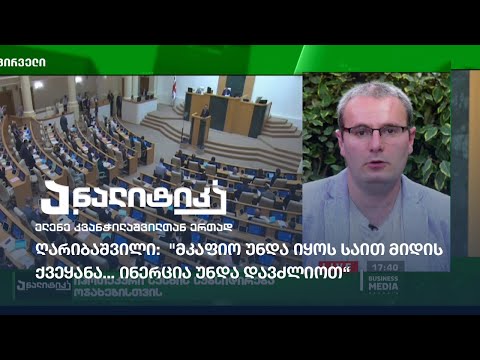 ღარიბაშვილი:  \"მკაფიო უნდა იყოს საით მიდის ქვეყანა... ინერცია უნდა დავძლიოთ“