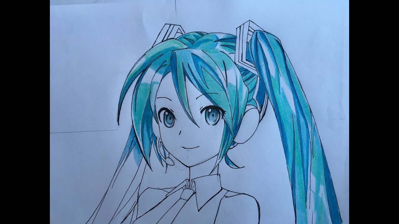 how to draw Hatsune Miku - YouTube