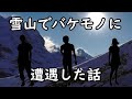 【閲覧注意！】登山中の雪山でバケモノと遭遇した話