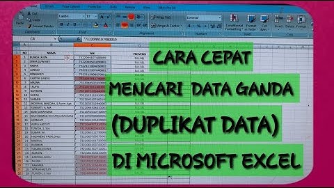 TUTORIAL CARA MENCARI DATA  GANDA (DUPLIKAT DATA) DI MICROSOFT EXCEL