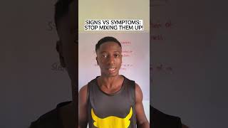 Symptoms are NOT signs (Stop saying this!) #medicalfacts #healthtips #shorts