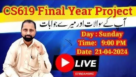 CS619 Final year Project Live session spring 2024  Question and Answer about final project selection