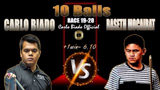 10 balls|P3\/3| Carlo Biado (+1win) VS Baseth Mocaibat (6.10)| Race 19-20