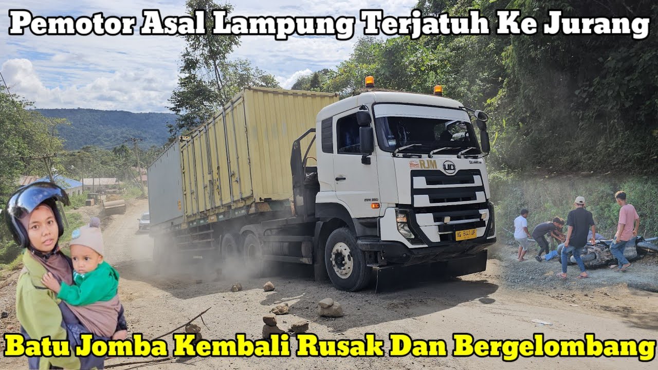 Дорога назад разбита || Мотоцикл из Лампунга упал в овраг