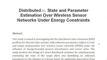 Distributed H∞ State and Parameter Estimation Over Wireless Sensor Networks Under Energy Constraints