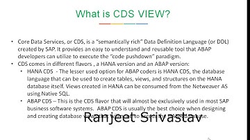 CDS View Quick Overview Part  1