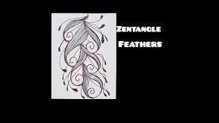 Zentangle Feather// Feather Pattern// Easy Art//@MyTangles-lc6vp
