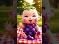 🍇 Baby Grapes Eating Grapes Is TOO Cute 😭💜