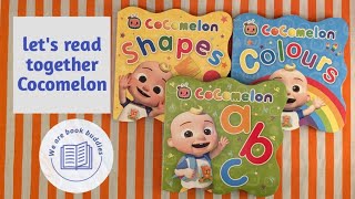 Let's read together 3 CoComelon books. Shapes, ABC and Colours. Read and learn together.