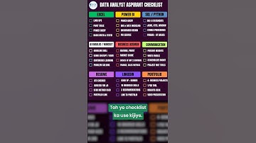 Data Analyst Job-Ready Checklist🚀🚀