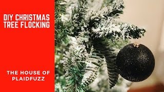 DIY Christmas Tree Flocking
