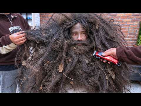 I CAN’T BELIEVE THIS IS HIM! Homeless Man Hair & Beard Transformation