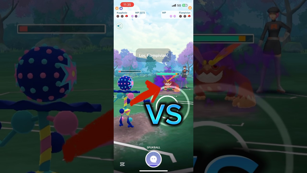 Shiny Kopplosio mit Halben HP VS Rüpel 