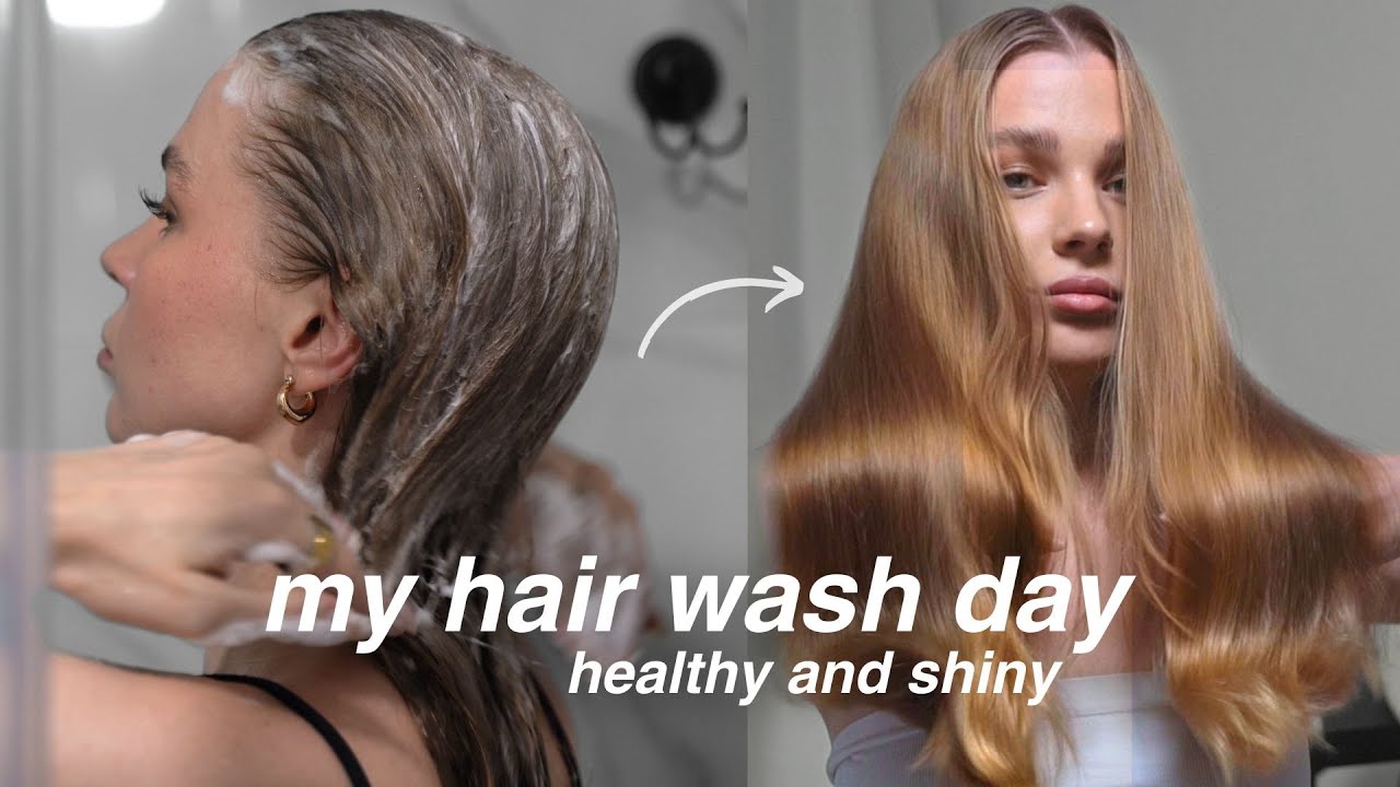 мой уход за волосами для блестящих и здоровых волос