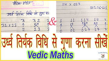 Multiply by Urdhva Tiryak Method in Vedic Maths || Urdhva Tiryak Vidhi Explained in Hindi || KSP ||