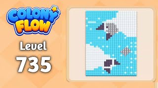 Colony Flow level 735 walkthrough solution gameplay 