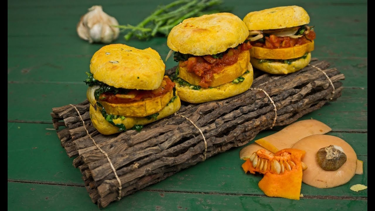 Veganer Kürbis-Grünkohl-Burger | gesund und lecker