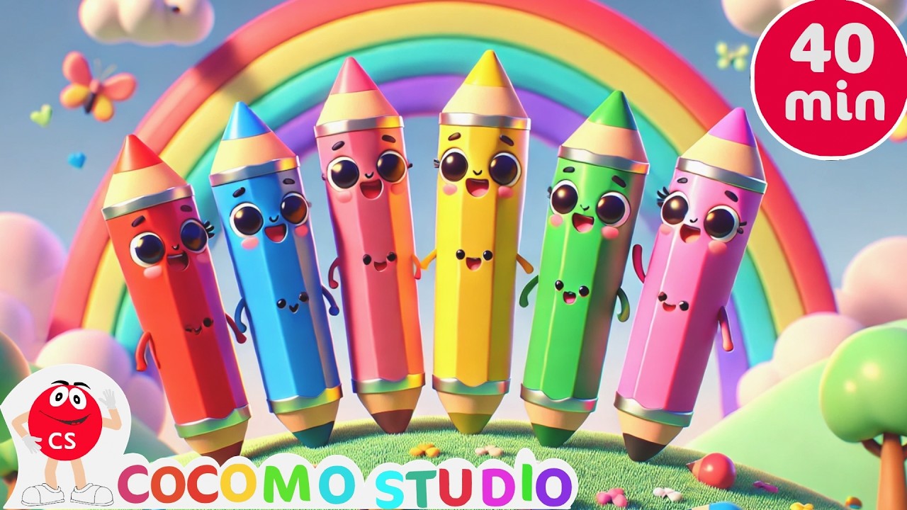 Песенка про семейство цветных пальчиков и цвета | Развивающее видео для дошкольников