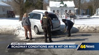 County road conditions are hit or miss