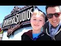 Our Father &amp; Son Day at Universal Studios  -  a broken foot vlog 😂