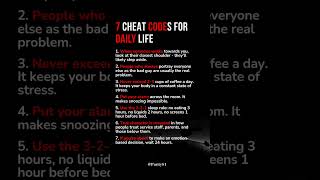 7 Cheat Codes to Upgrade Your Life #shorts #psychology #facts #selfimprovement