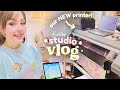 Studio vlog  our huge roland printer has arrived setting up and creating our first stickers