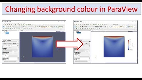 How to change background colour in ParaView