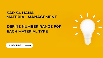 SAP MM-Define Number Ranges for Each Material Type | Configuration of Material Master