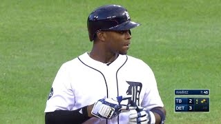 TB@DET: Upton drives an RBI double to center