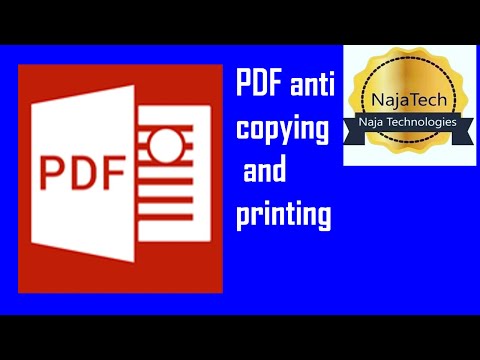 ????PDF program anti copying and printing #Naja #Tech ‪@NajaTech‬