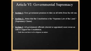 govt 2305 Constitution Article 6