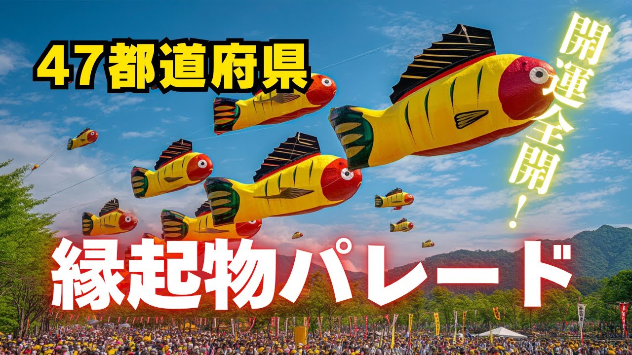 【全国の縁起物が大集合！】47都道府県 縁起物パレード【永久保存版】