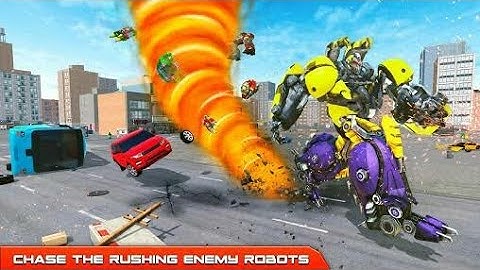 Tornado Robot Game | Flying Snow Hero Hurricane | Chari Games