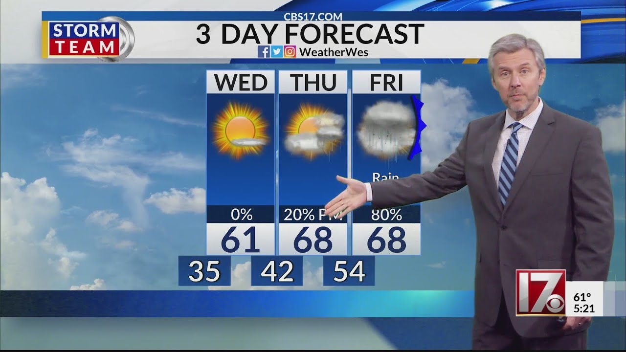 Freeze warning, rain before slight warm up later this week - YouTube