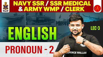 Pronoun -2 | English for Navy SSR/SSR Mediacl & Army WMP/ Clerk | by Ankit Yadav Sir🚀