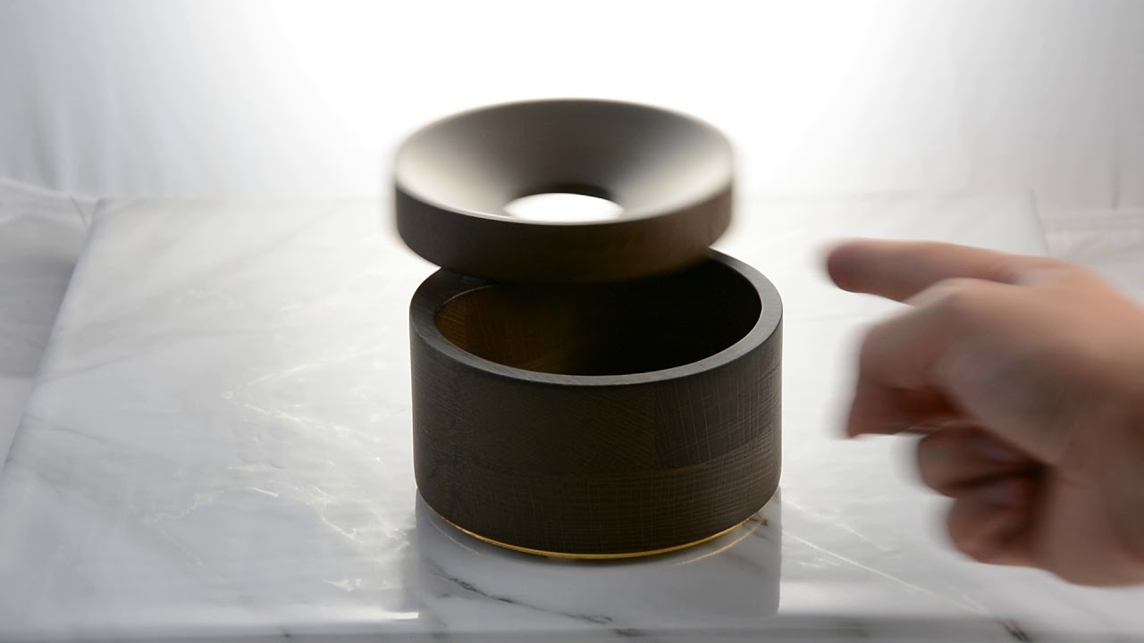 mordeco Revov コイン収納II ブナ木製蓋収納ボックス 磁気回転 アルミコインバンク 貯金