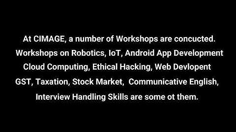 workshops @ CIMAGE college, Patna