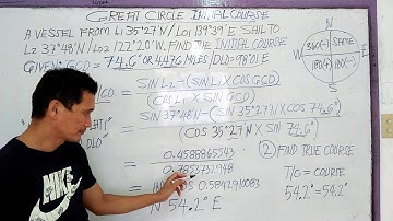 HOW TO SOLVE GREAT CIRCLE INITIAL COURSE