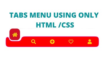 Animated tab menu using only HTML AND CSS | Navigation Menu | Navbar using HTML/CSS.