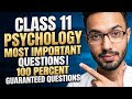 Class 11 Psychology Most Important Questions 2026 - Nothing Else Needed!