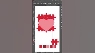 Watch me draw this puzzle heart design 🧩❤️ ￼#adobe #love #shorts #viral