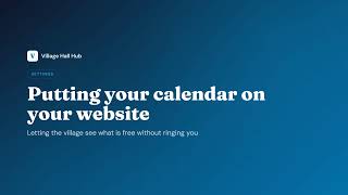 Putting your calendar on your website
