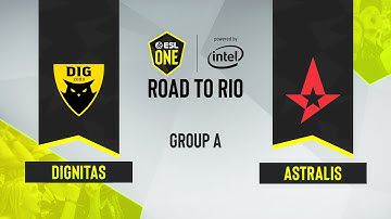 CS:GO - Astralis vs. Dignitas [Dust2] Map 2 - ESL One Road to Rio - Group A - EU