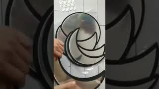 G.Dori Acrylic Moon Phase Mirror Set (5 PCS),Scandinavian Natural Moonphase Decor Bohemian Punchless
